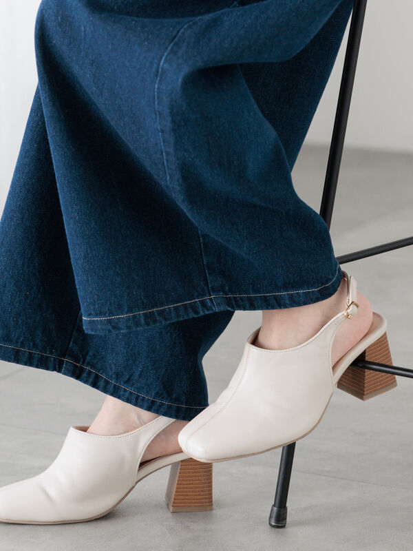 セール】 チャンキーヒールバックバンドミュール《2025spring catalog