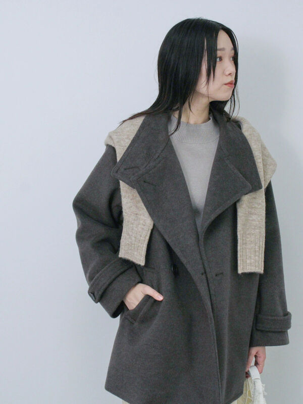 スタンドカラーシャギーコート（アウター/コート）【セール】｜Samansa