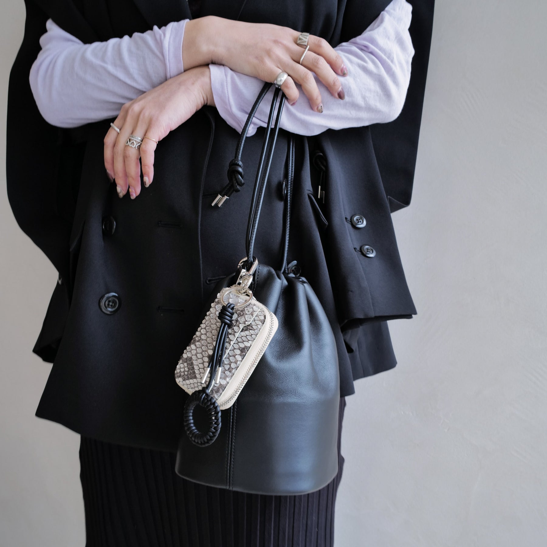 CELLIE SAILOR KINCHAKU - MM / RAPTO FLEX｜丸底セーラーバッグ型