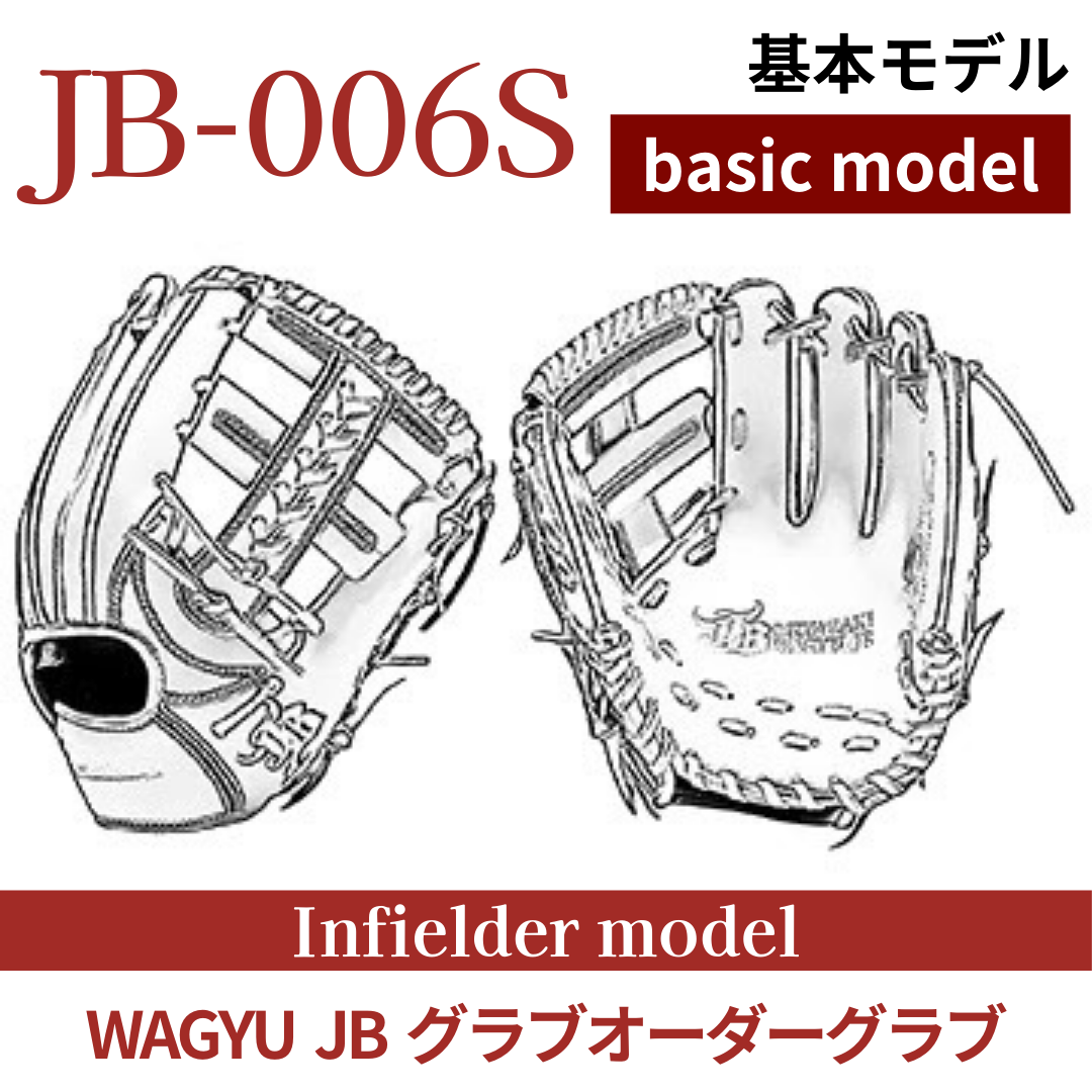 オーダー】【内野手】硬式WAGYU JB(和牛JB)オーダーグラブ JB-006S