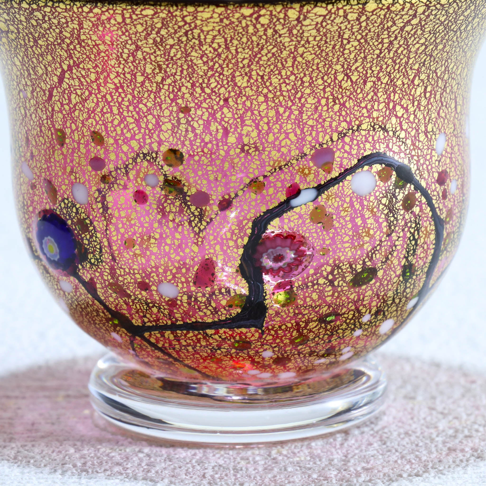 黒木国昭 青赤ガラスぐい呑みセット 箱付 黒木国昭 青赤ガラスぐい呑み