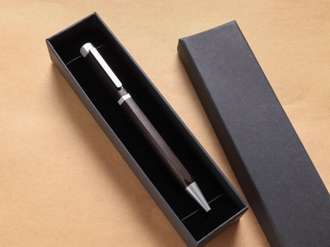 銘木 六角 黒檀 Ballpoint Pen | ワンチャーペン Wancher