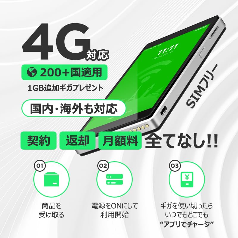GlocalMe G4 Pro ギガ付きセット 3900mAhバッテリー – GlocalMe日本