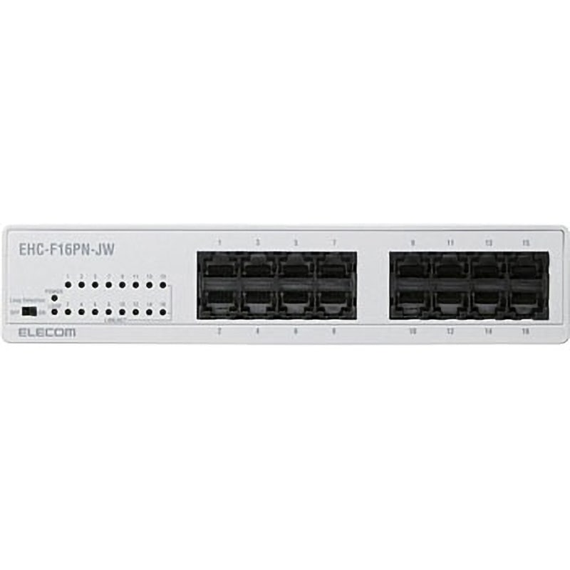 EHC-F16PN-JW スイッチングハブ 16ポート 10/100M 電源内蔵 マグネット