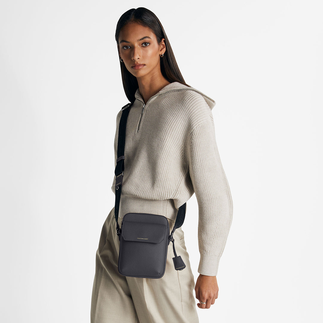 The Mini Shoulder Bag - Graphite Grey – MAISON de SABRÉ