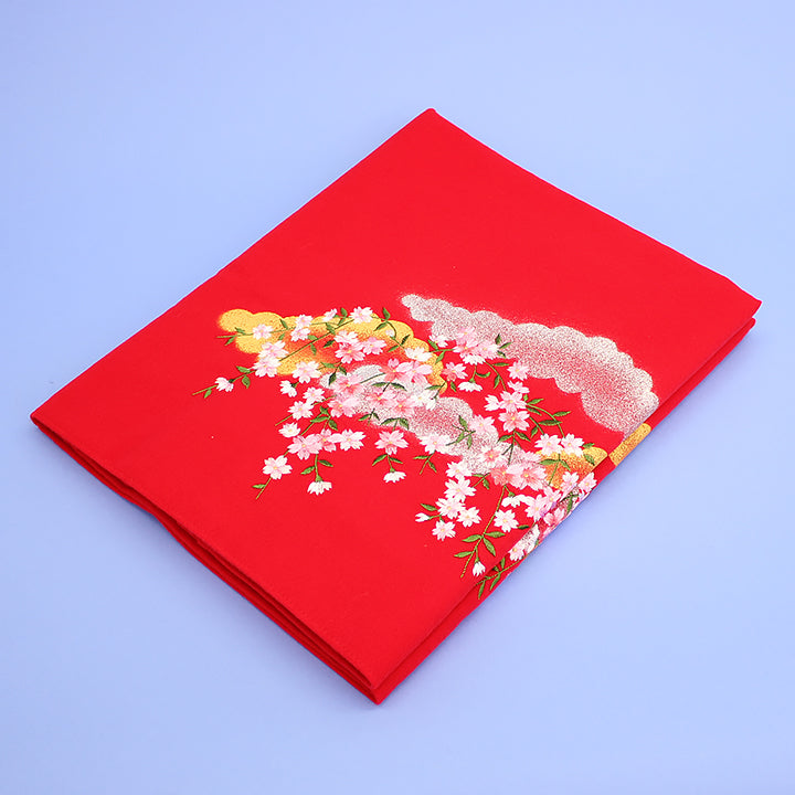 毛氈（もうせん）雛人形7段飾り用 30号 アクリル桜刺繍 華ごよみ 赤