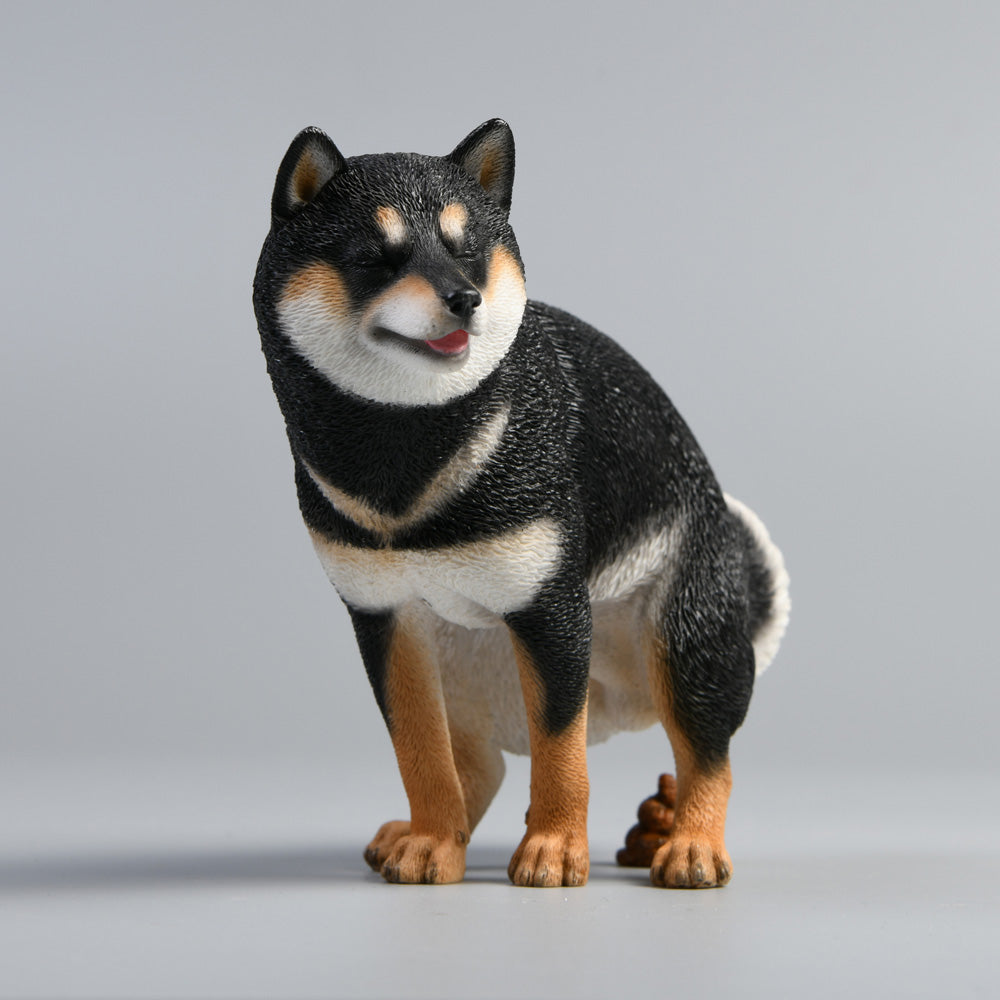 JXK053 Shiba Inu Pooping Dog Statue, Resin Dog Figurine Gift for