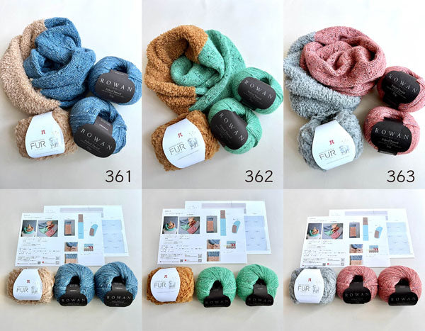 ツイードとファーのスヌード glitt-36 星野真美デザイン 【KN】 編み物