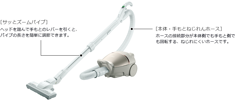 紙パック式クリーナー CV-KP90G ： クリーナー ： 日立の家電品
