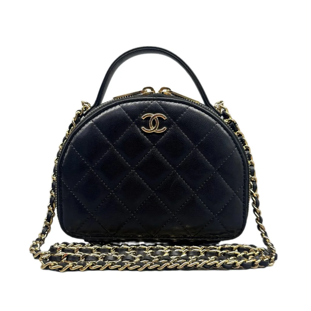 CHANEL シャネル チェーンショルダー バッグ リザード ブラックの買取