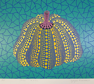 草間彌生「かぼちゃ（OG）」シルクスクリーン38×45.7cm