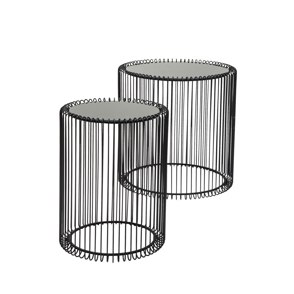 ワイヤーブラック(2/Set) サイドテーブル - サイドテーブルの通販