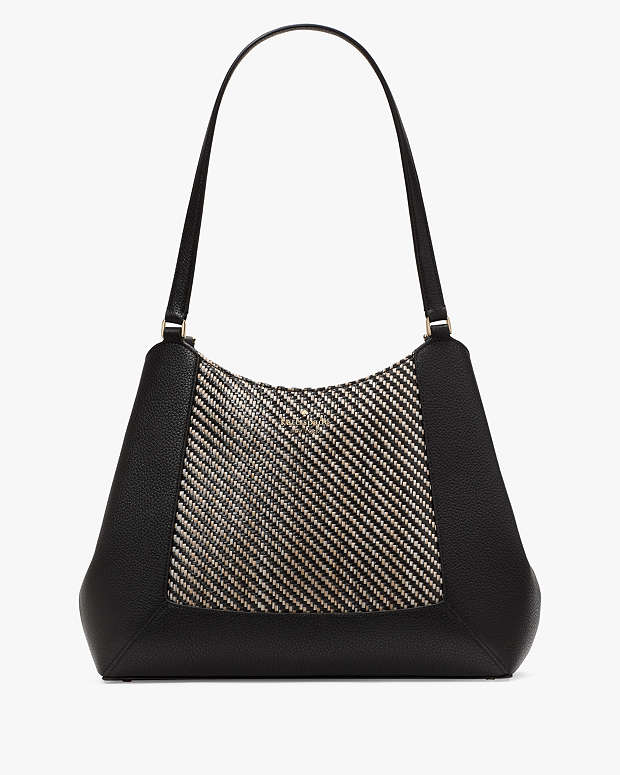 Lena Straw Triple Compartment Shoulder Bag | Kate Spade Outlet