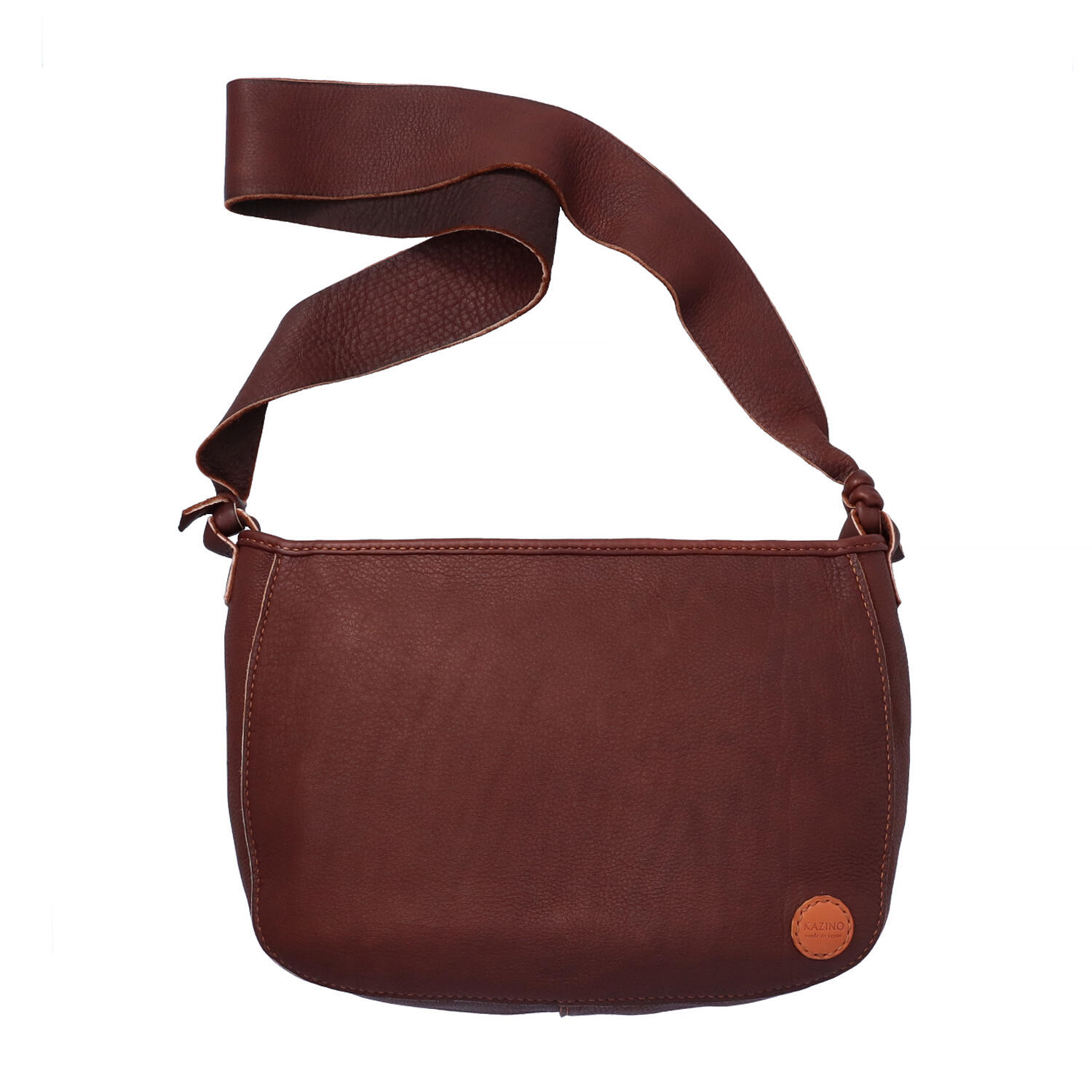 総手縫い 鹿革 ファスナー付き ショルダーバッグ | 株式会社 KAZINO