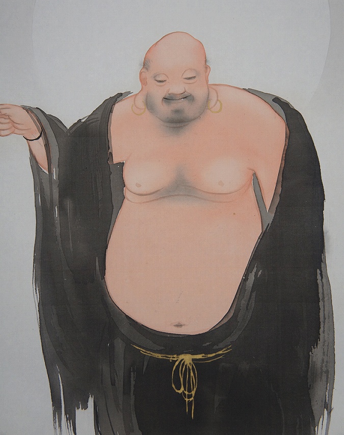 小早川秋聲 布袋図 | 掛軸(掛け軸)販売／表装ご依頼は掛軸いっぷく掛軸