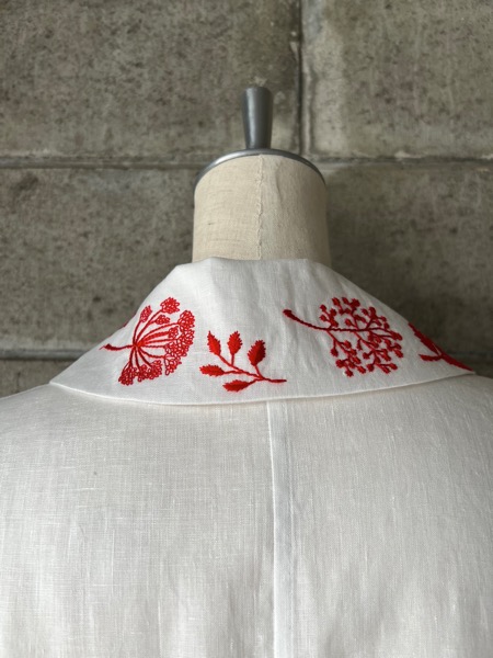 atelier naruse アトリエナルセ / リネン刺繍ショールカラーブラウス