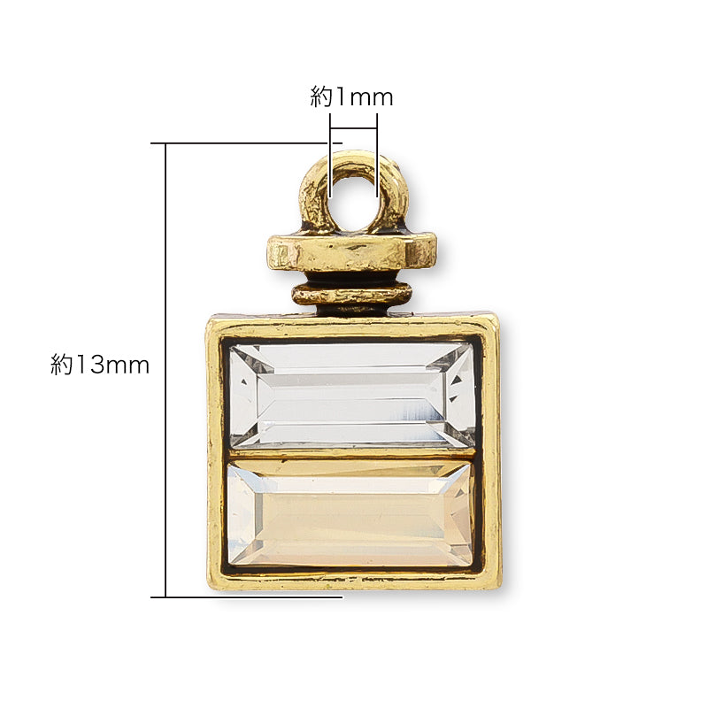 チャーム パフュームボトル5 クリスタルゴールデンシャドウ/Gスミ – 貴