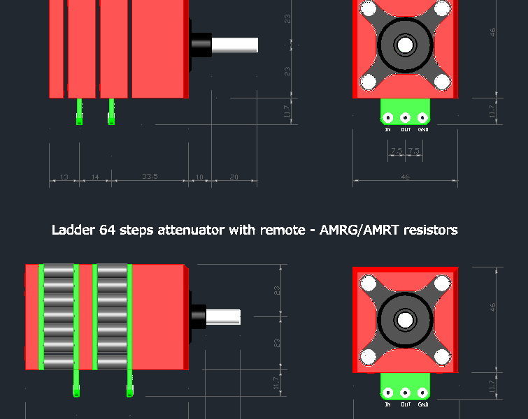2. ATTENUATOR – 64 steps LADDER type with remote (relay based