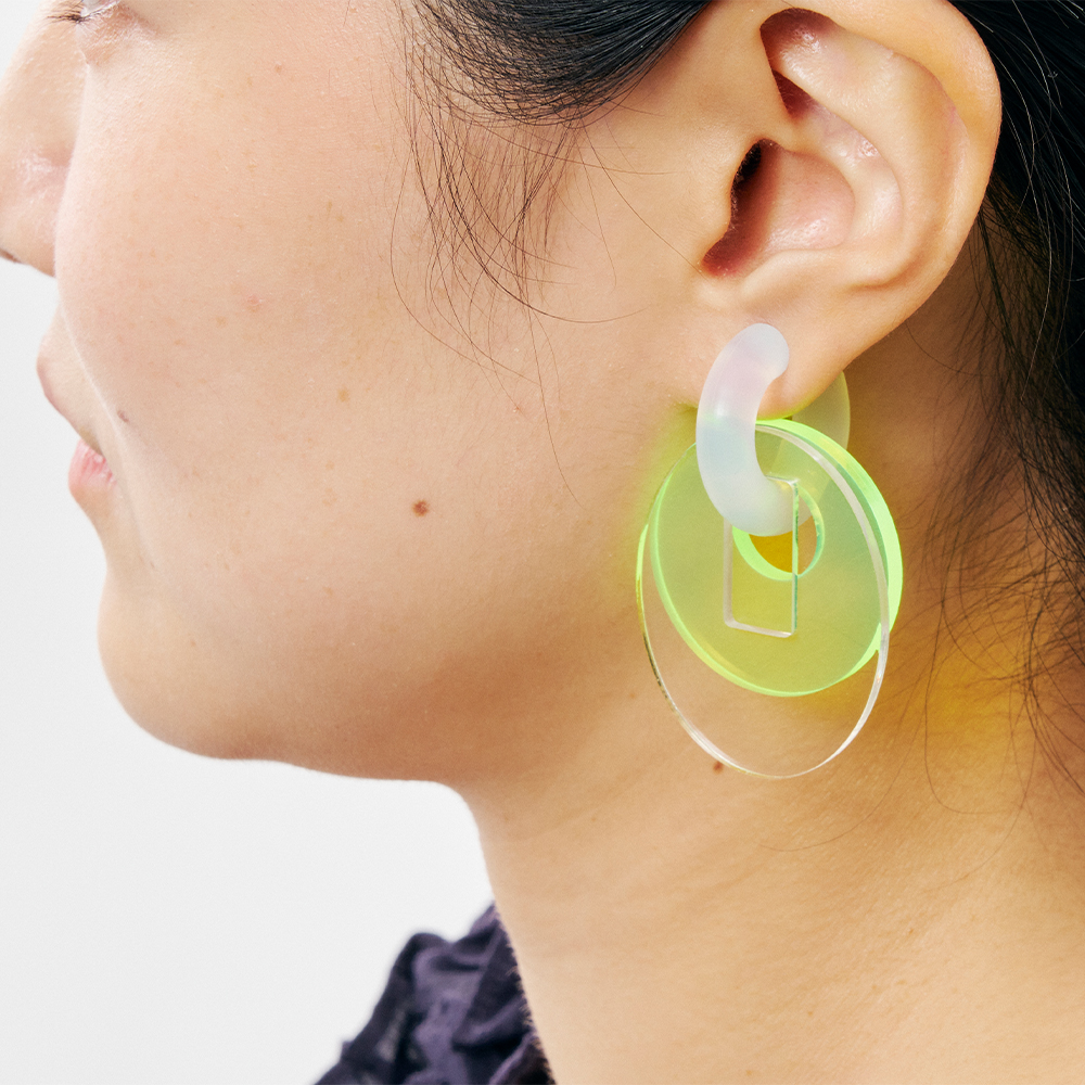 acrylic｜2026 earring parts (NYL) イヤリングパーツ サークル ネオン