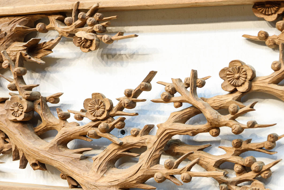 欄間 彫刻 縁起物 松 木彫り 伝統工芸 時代建具 古民家 幅1860mm 欄間