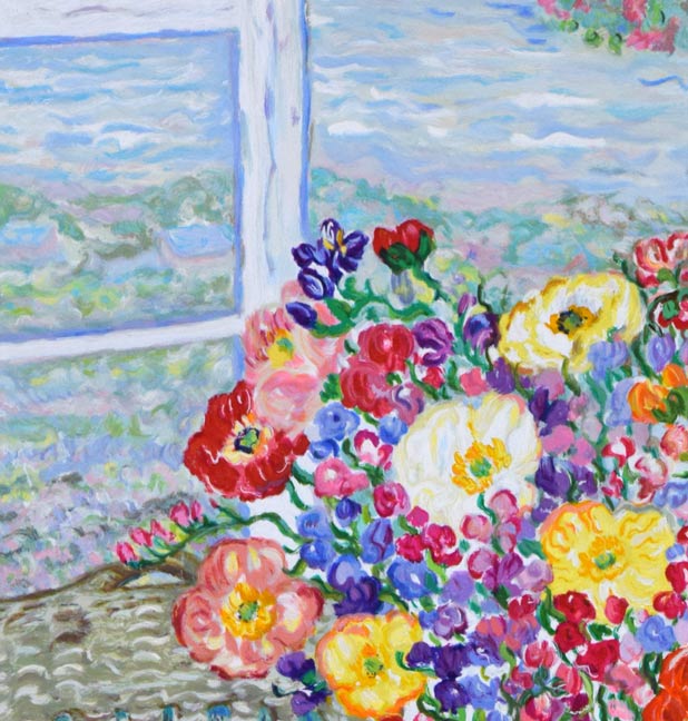 未開封】 レスリー・セイヤー 緑のイスと花 ジグソーパズル 1020ピース