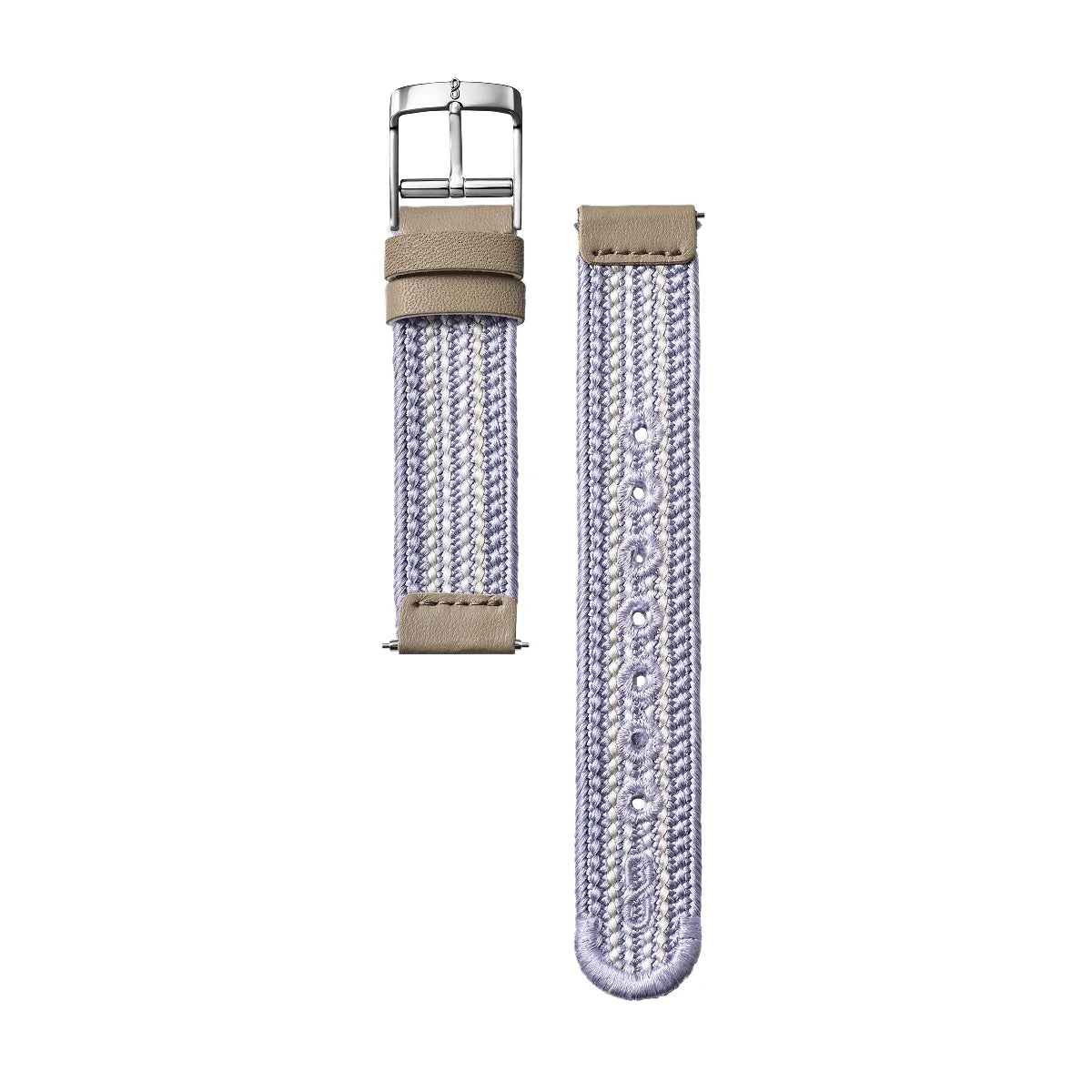 Knot S18-AK-1811 時計ベルト バンド くみひも 18mm ブルー グレー 綾