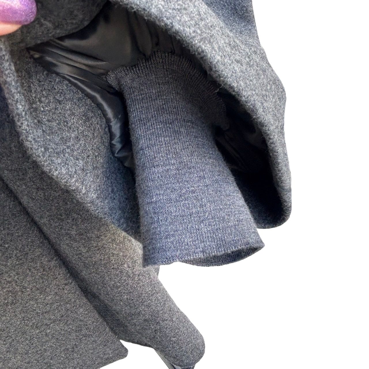 ENFOLD - CAPE A-LINE COAT / ウールコート / レディース / グレー