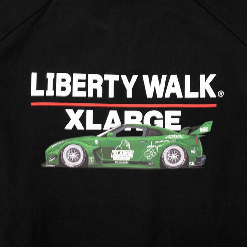 LIBERTY WALK×XLARGE HALF ZIP SWEATSHIRTS BLACK - LB-ONLINE STORE