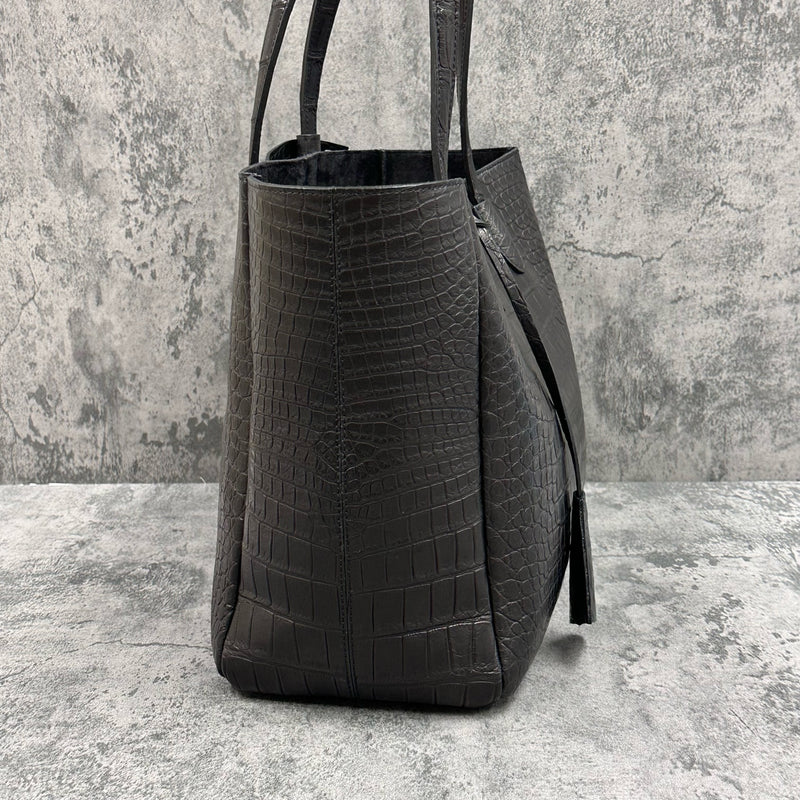 クロコダイル トートバッグ BILBAO - BLACK/ブラック – Le'sac