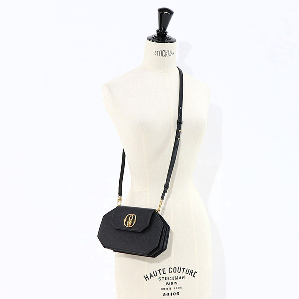 BALLY ショルダーバッグ ブラック レザー ロゴ ゴールド金具 – LE CHIEN
