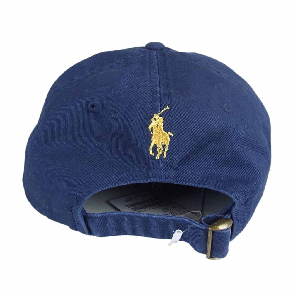 Polo Ralph Lauren × BEAMS navy gold CAP Navy and Gold Logo