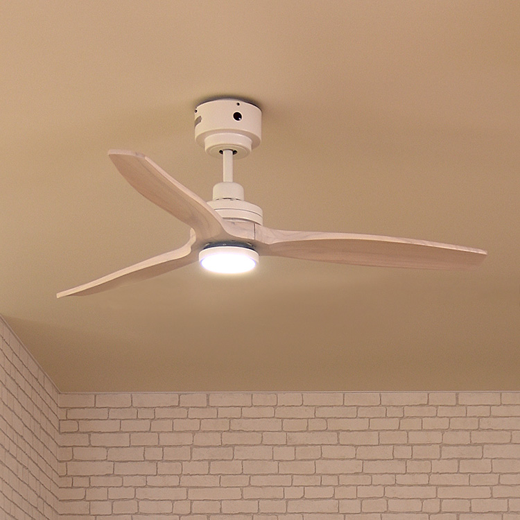 Modern Collection LED シーリングファン DCモーター REAL wood blades