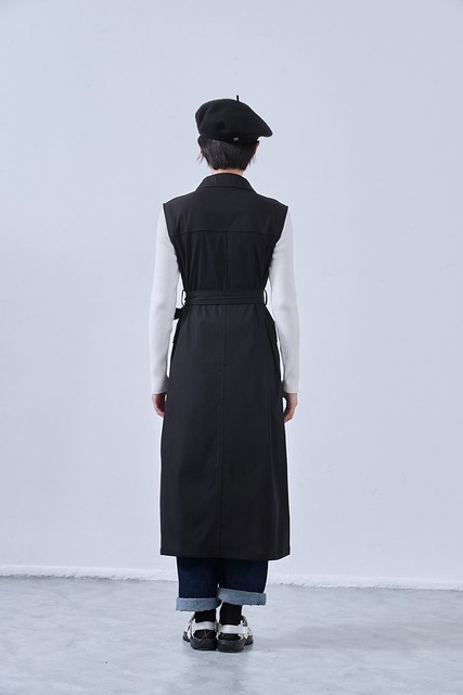 送料無料】ミリタリーロングベスト・ベストワンピース・ワークマン