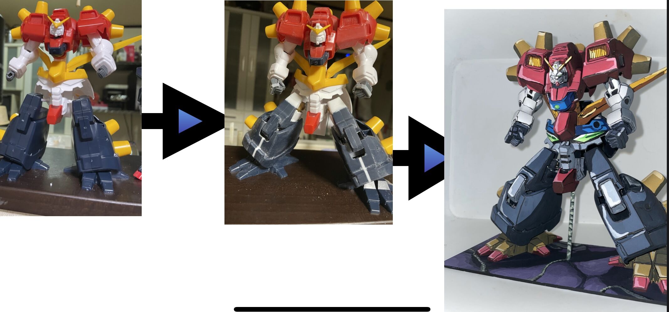 旧キット改造】機動武闘伝 Gガンダム デビルガンダム 制作