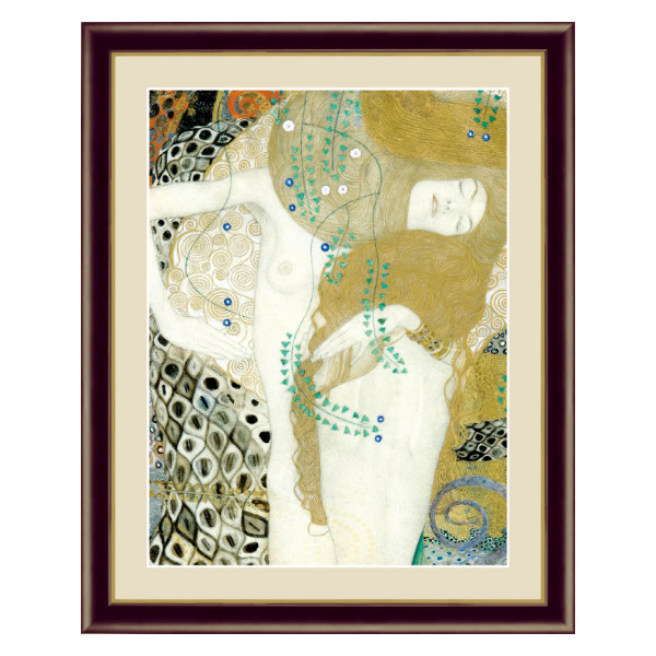 絵画 『水蛇1』 52×42cm グスタフ・クリムト 1904年～1907年 額入り 巧