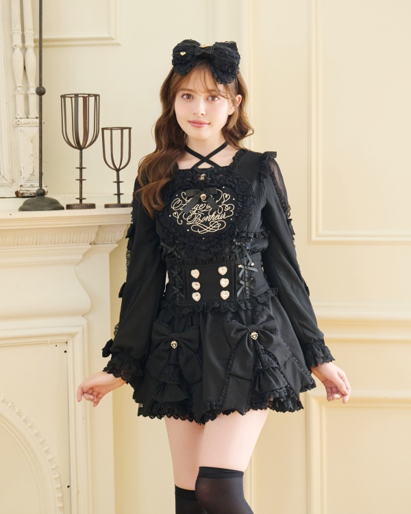 予約商品】フリルハートリボンスリーブトップス ｜ LIZ LISA（リズリサ