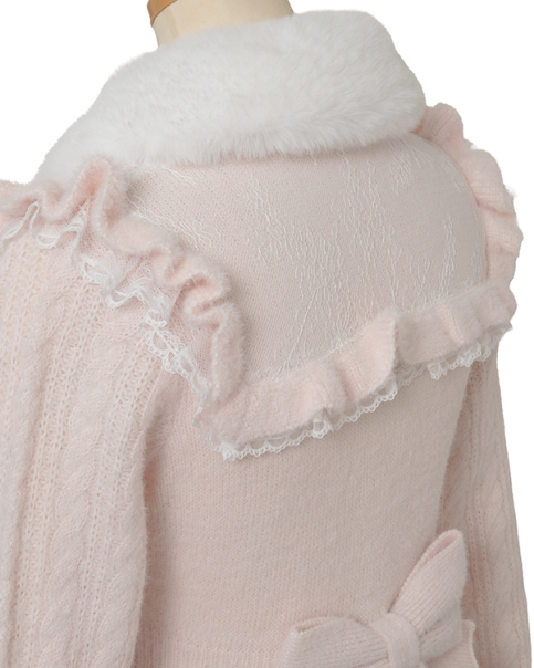 ファーカラーぺプラムカーディガン ｜ LIZ LISA（リズリサ）公式通販