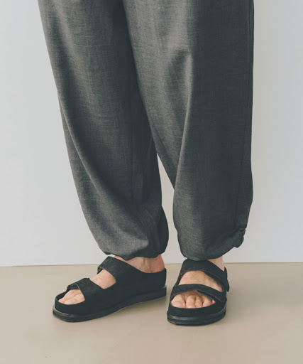 ベネクシー】120W リラックス/ブラック ベロアレザー/サンダル メンズ