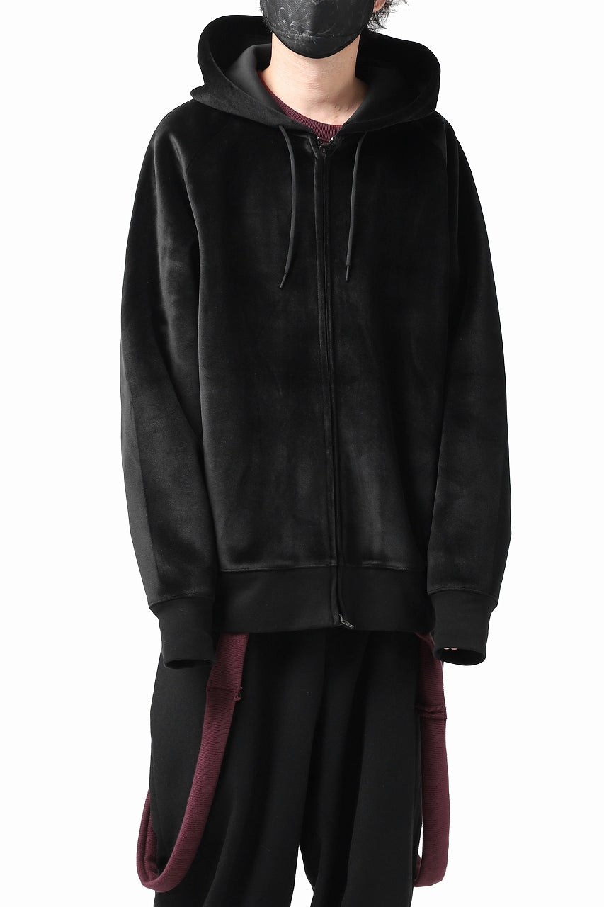 Y-3 Yohji Yamamoto FULL ZIP SQUARE HOODIE PARKA / VELVET SPACER