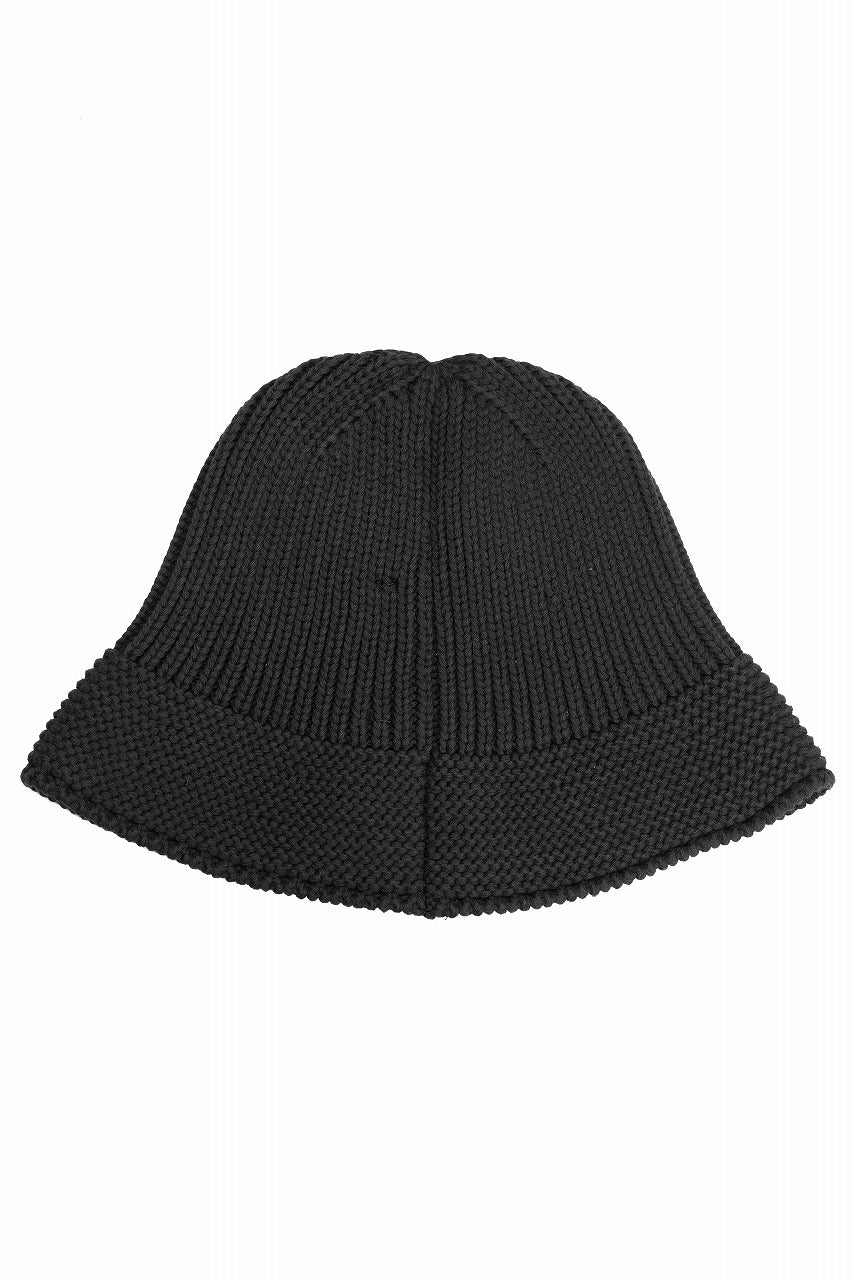 Y-3 Yohji Yamamoto HERITAGE KNIT BUCKET HAT (BLACK) – LOOM OSAKA