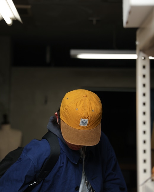RRL Corduroy-Bill Oilcloth Ball Cap [Antique Gold]