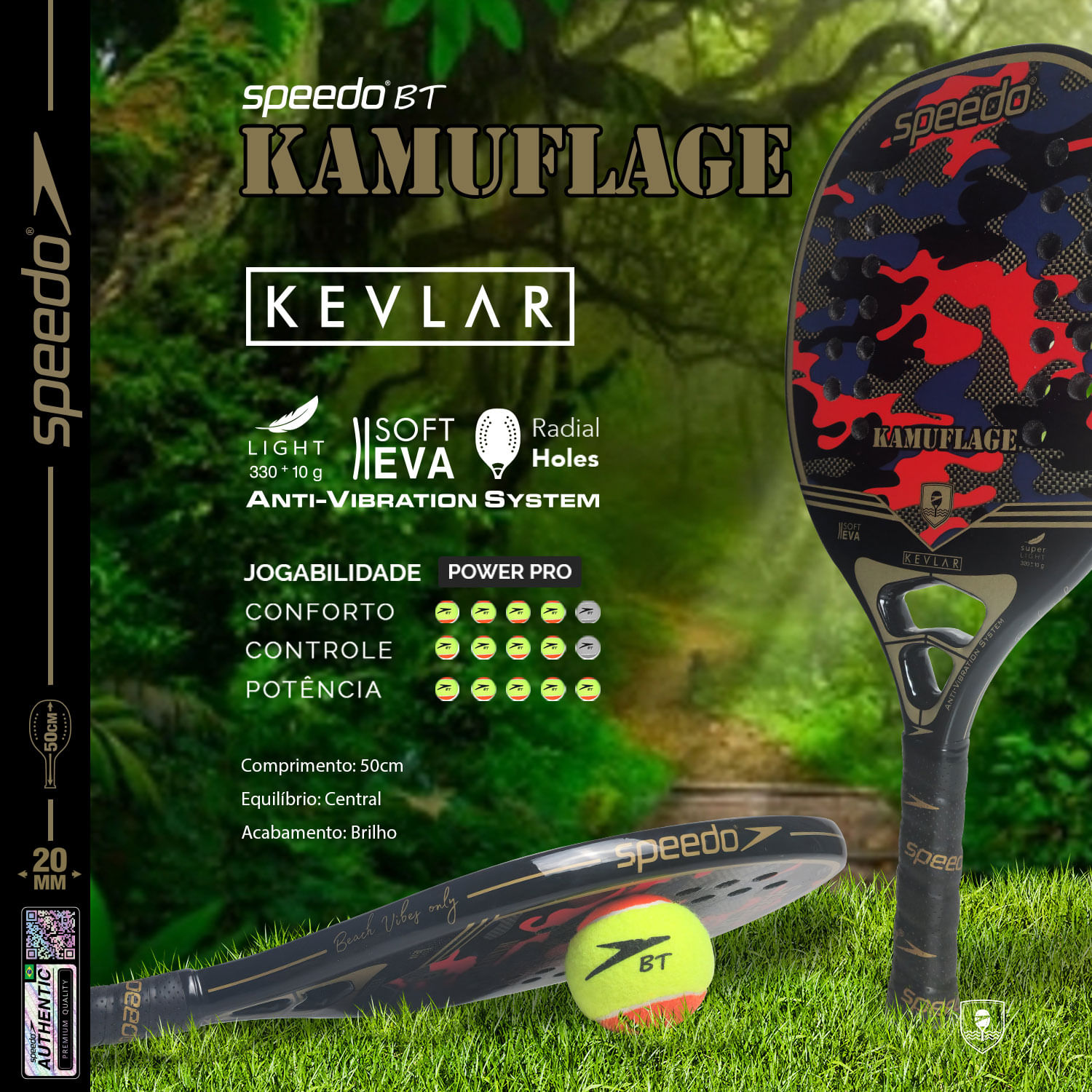 Raquete de Beach Tennis Kevlar Kamuflage + Beach Bag - Compre agora!