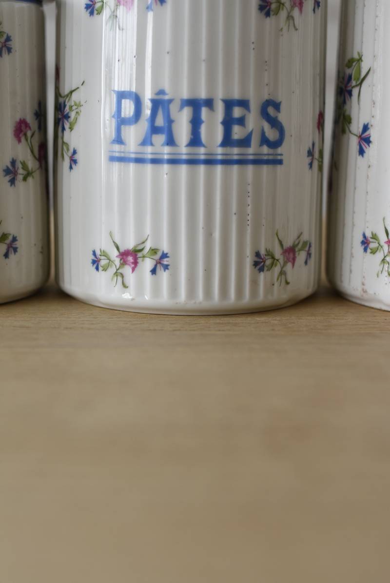 キャニスター5点セット.2 フランスアンティーク雑貨 テーブルウェア