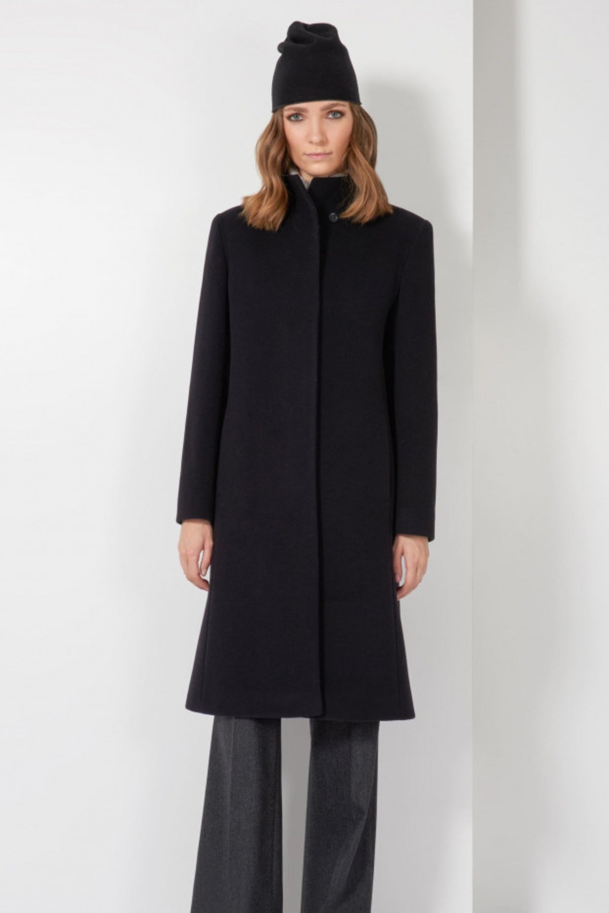 Cashmere & Wool Coat with Stand Up Collar 30001 – LORNE'S COATS