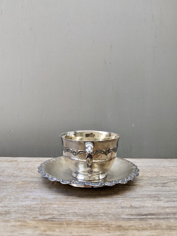 カップ＆ソーサー Pairpoint Mfg Co Quadruple Silver Plate