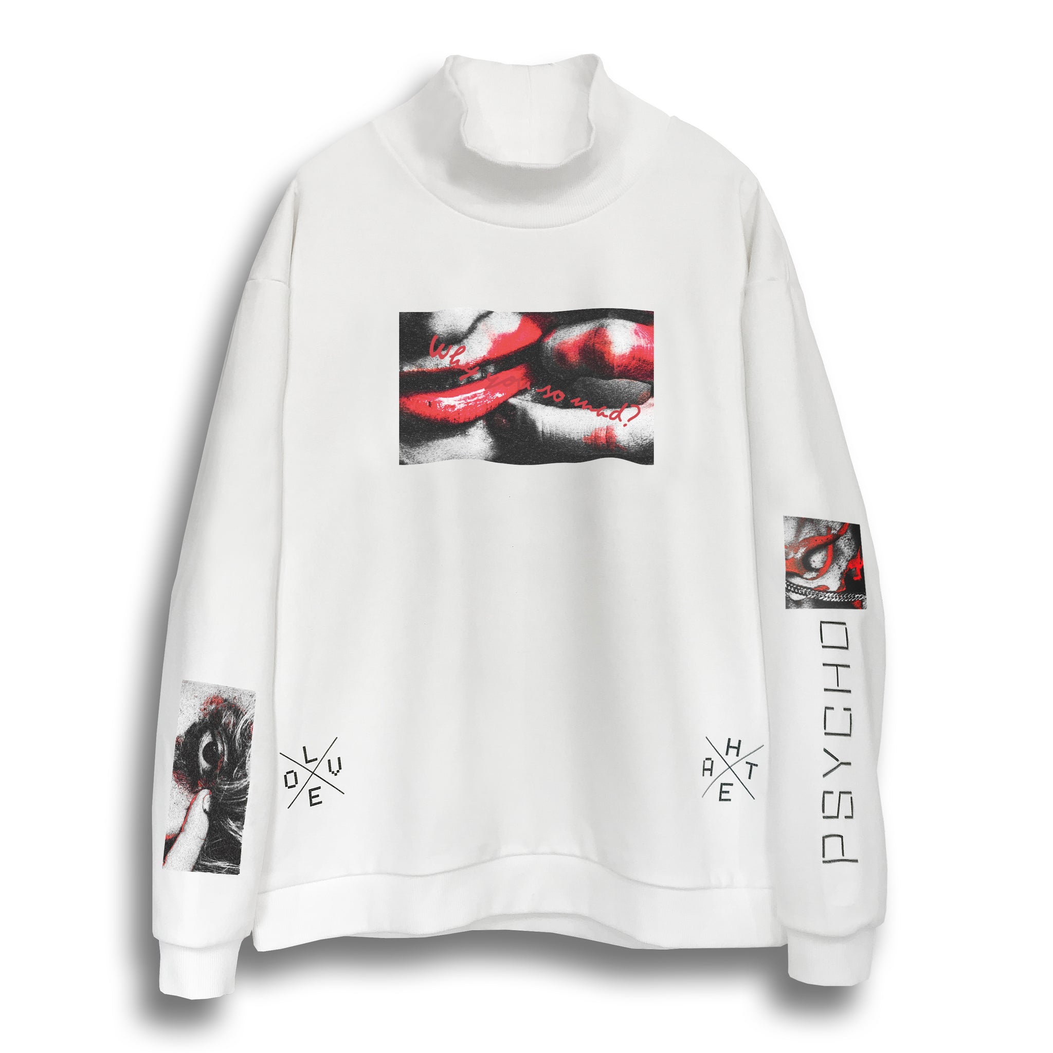 PSYCHO MOCK NECK SWEAT – LOVE/HATE