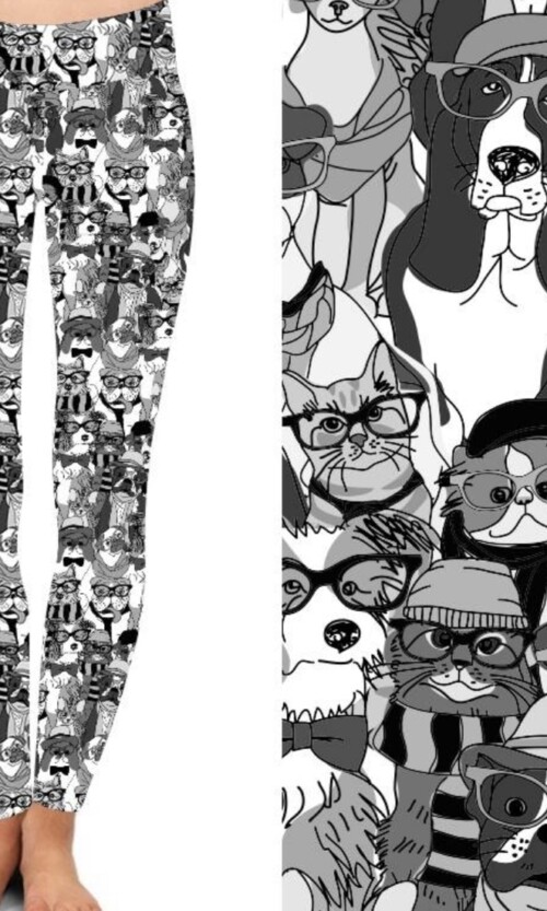 Cat Call Leggings with Pockets - Love My Leggs Leggings