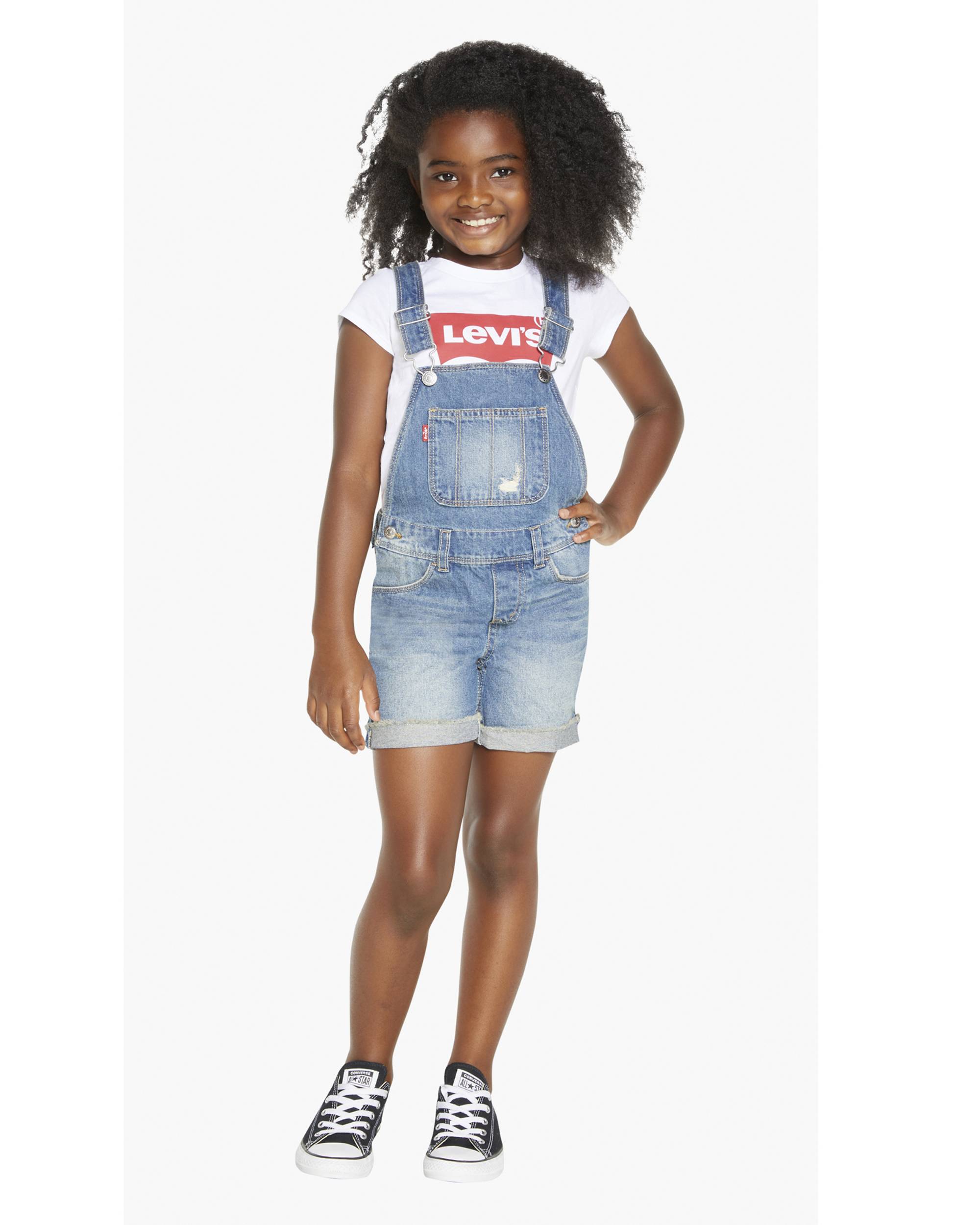 Denim Shortalls Little Girls 4-6x - Medium Wash | Levi's® US