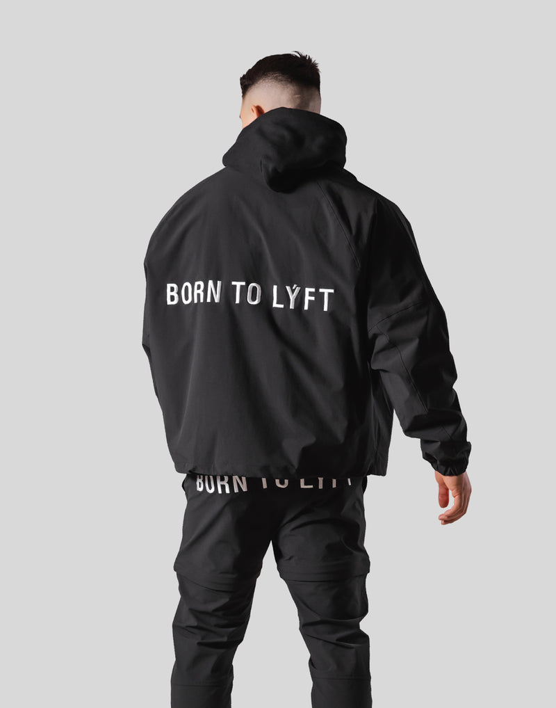 Back Message Half Zip Track Jacket - Black – LÝFT