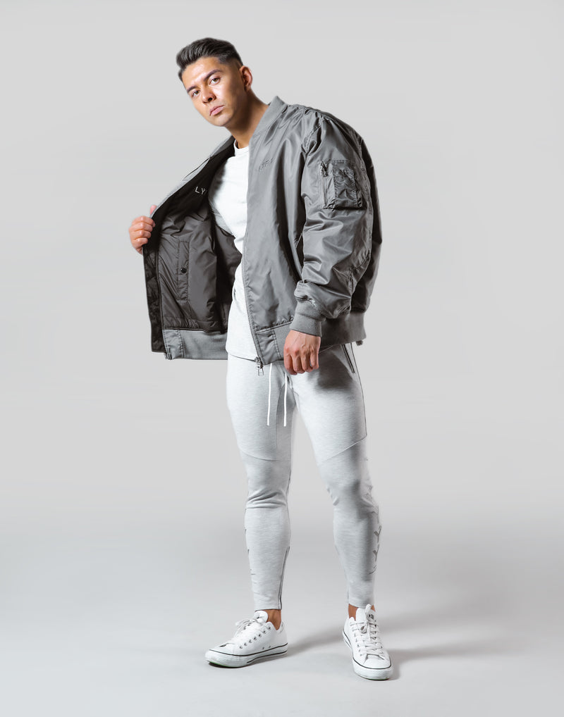 LÝFT Logo Patch MA-1 Jacket - D.Grey